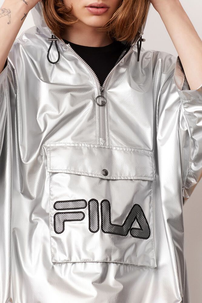 Fila Jacket Mens Silver Rohan Poncho - Ireland 69053-EDKB